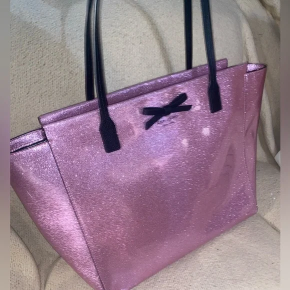 💕♠️ NWOT- Kate Spade Large Glimmer shimmer Tote bag! - Picture 3 of 9